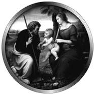 Sacra Famiglia, gobo natalizio, 