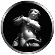 Angioletto pensoso, gobo in scala di grigio standard Proietta