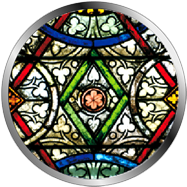 Effetto vetrata policroma per proiezioni