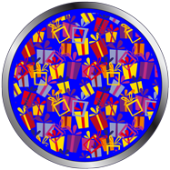 gobo con texture di pacchi dono