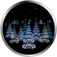 gobo natalizio, bosco