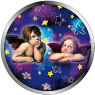 Angioletti su sfondo di stelle e colori, gobo per proiezione