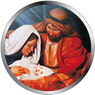 sacra famiglia, gobo natalizio