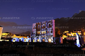 proiezioni scenografiche teatro romano