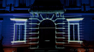 Proiezione con 3D mapping architetturale 